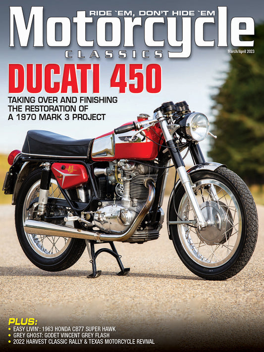 MOTORCYCLE CLASSICS COVER BANNER, MARCH/APRIL 2023