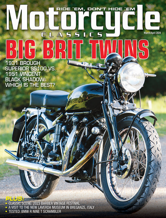 MOTORCYCLE CLASSICS COVER BANNER, MARCH/APRIL 2024