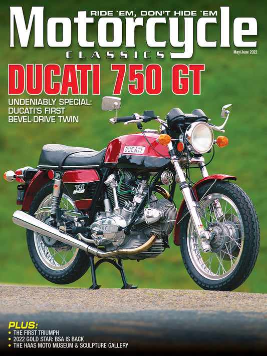 MOTORCYCLE CLASSICS COVER BANNER, MAY/JUNE 2022