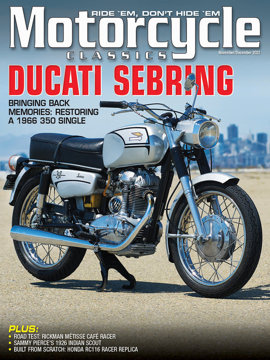 MOTORCYCLE CLASSICS COVER BANNER, NOVEMBER/DECEMBER 2022