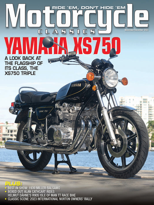 MOTORCYCLE CLASSICS COVER BANNER, NOVEMBER/DECEMBER 2023