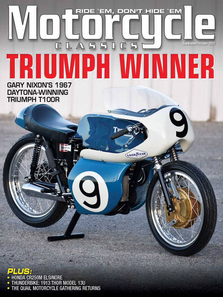 MOTORCYCLE CLASSICS COVER BANNER, SEPTEMBER/OCTOBER 2022