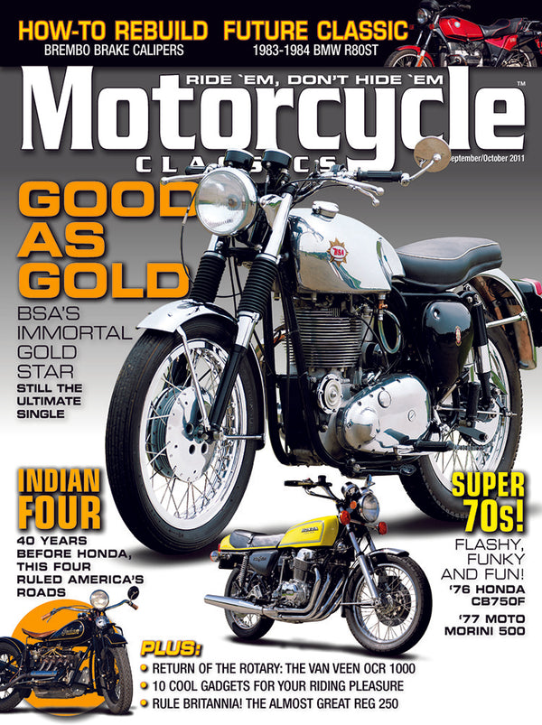 Motorcycle Classics Cover Banner, September/October 2011