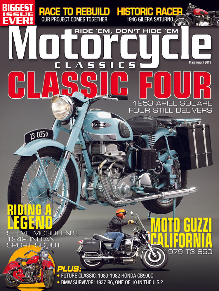 MOTORCYCLE CLASSICS MAGAZINE, MARCH/APRIL 2013