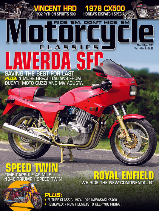 MOTORCYCLE CLASSICS MAGAZINE, MARCH/APRIL 2015